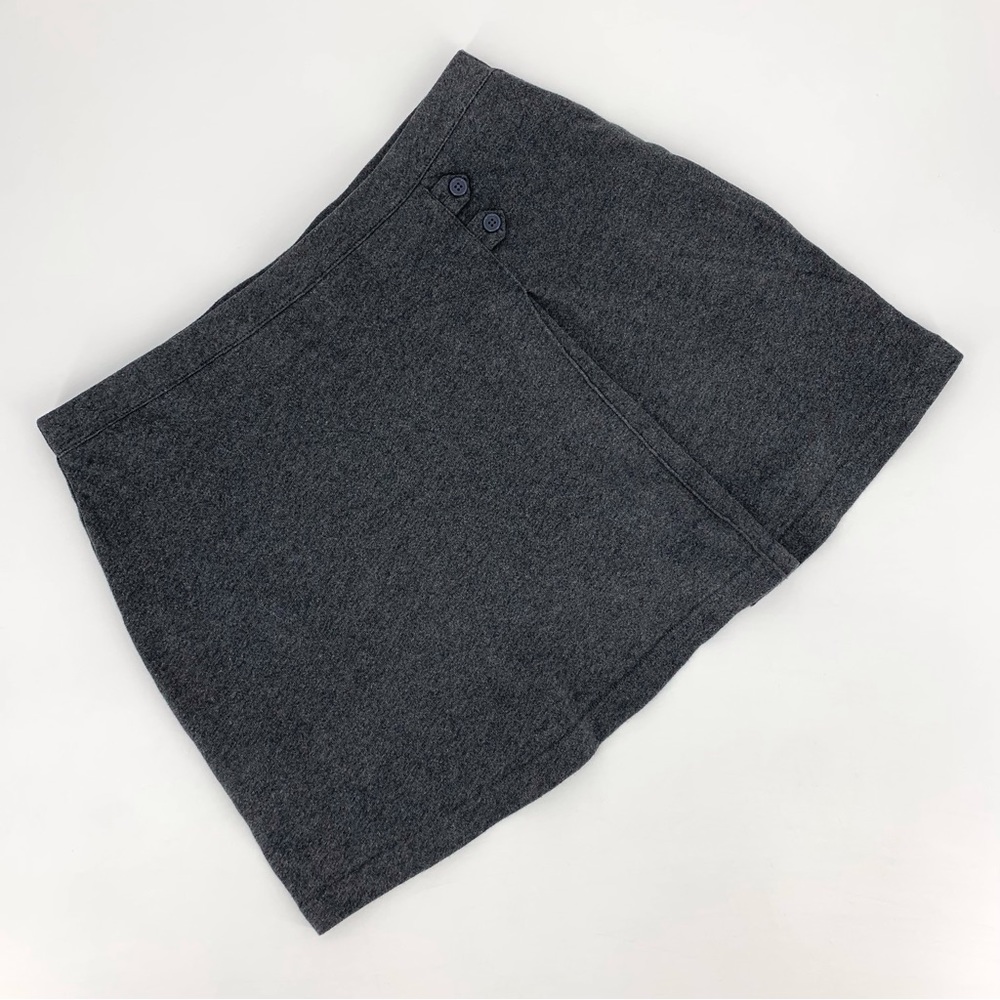 Lands' End Kids Grey Jersey Knit Skirt with Hidden Shorts, 16+